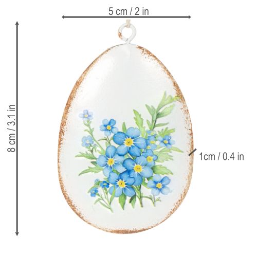 Artikel Ostereier mit Frühlingsblumen ideal für Osterstrauß oder Fenster 8cm 8 St
