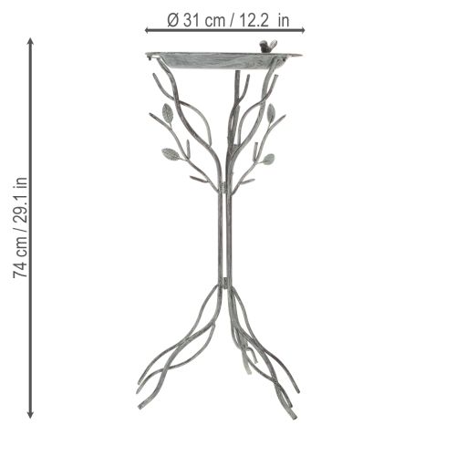 Artikel Vogeltränke zur Dekoration mit filigranem Blatt Muster im Vintage-Stil 74cm